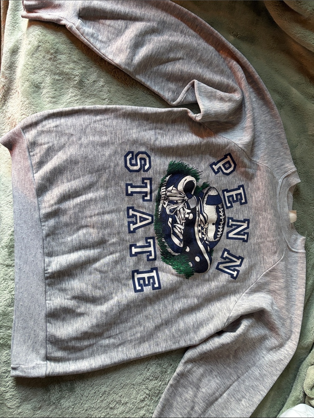 Gray Penn State Graphic Sweatshirt with Sneakers Print